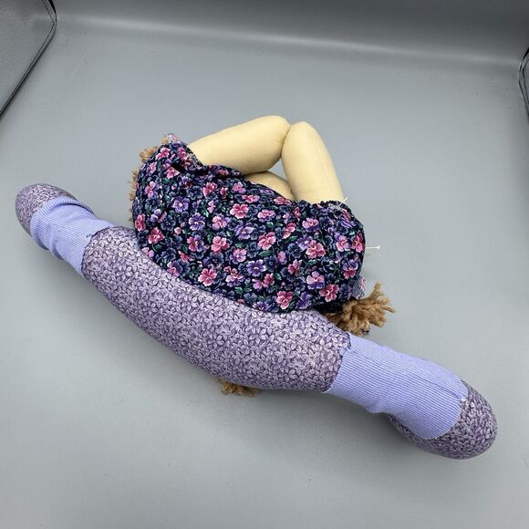 2001 One of a Kind Dolls Hand Made Kathy Eitel Purple Kiss My Grits Fabric Doll - Picture 5 of 11